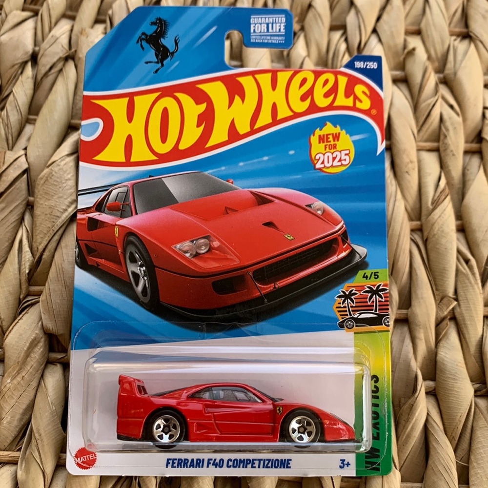 Hot Wheels Ferrari F40 Competizione Red Car Mattel HW Exotics 2025 New Hotwheels